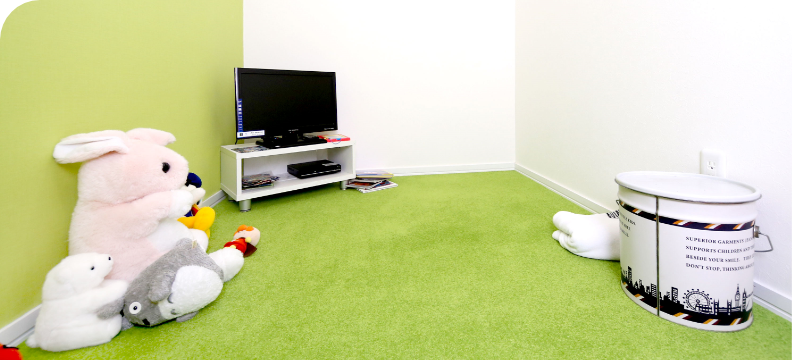 診療室内にもあるキッズスペース